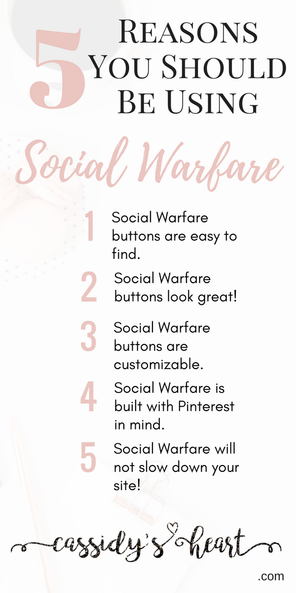 5 Reasons You Should Be Using Social Warfare